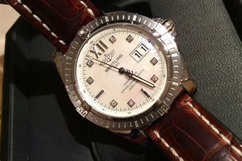 breitling windrider mit metallarmband|Breitling Windrider Cockpit Perlmutt .